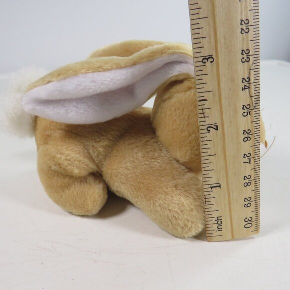 Tan Mini Bunny Rabbit Ganz 1998 "Munchie" Plush Rabbit Easter Basket Toy - Picture 7 of 11